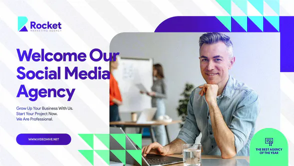 社交媒体代理商业宣传片Social Media Agency-AE模板