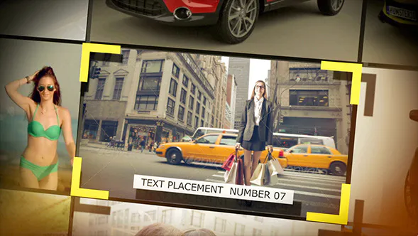 照片墙相机翻动框架Photo Wall Portfolio-AE模板