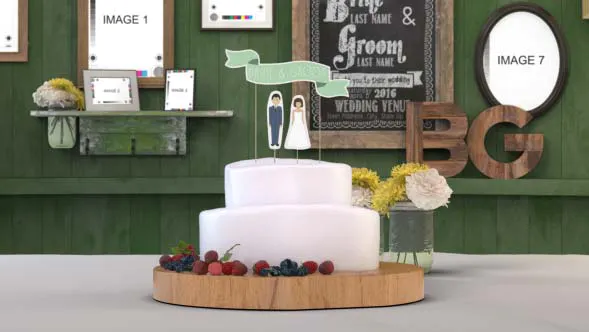 婚礼照片库仪式订婚Wedding Photo Gallery-AE模板