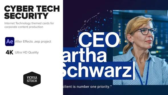 企业网络安全技术宣传片Corporate Cybersecurity Technology Promo-AE模板