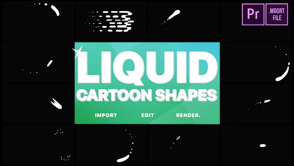 卡通液体形状| Premiere Pro MOGRT-PR模板