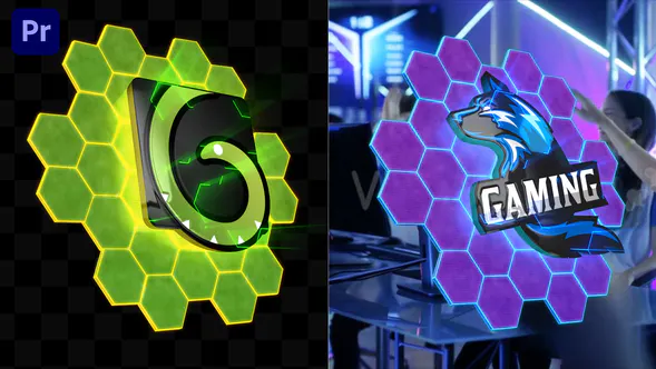 六边形标志过渡 Hexagons Logo Transition-PR模板