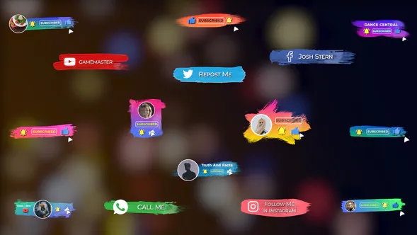 4k刷子丰富多彩设计有趣的图标4kBrushColorfulDesignFunnyIcons-PR模板