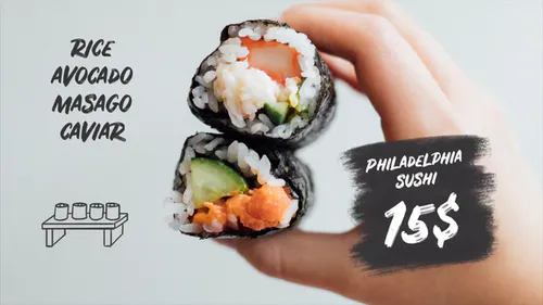 快餐手绘动画图标汉堡包Animated IconBurger-PR模板