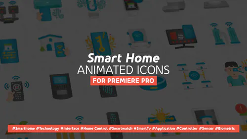 智能家居现代平面动画图标 – MogrtSmart Home Modern Flat Animated Icons – Mogrt-PR模板