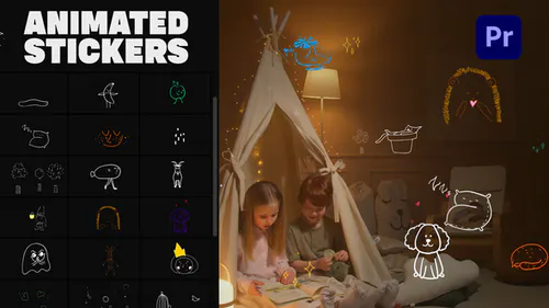 卡通抒情笔画动画| Premiere Pro MOGTR-PR模板