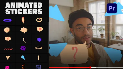 抽象的涂鸦和泡泡动画Abstract Scribble And Speach Bubbles Animations-PR模板