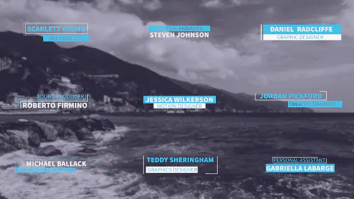 蓝色字幕文本文字动画头衔SubtitleTextText AnimationTitles-PR模板