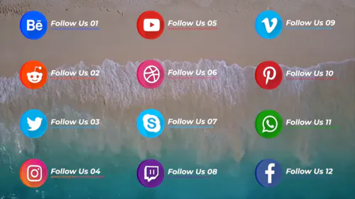 社交媒体包图标Social Media Pack-PR模板