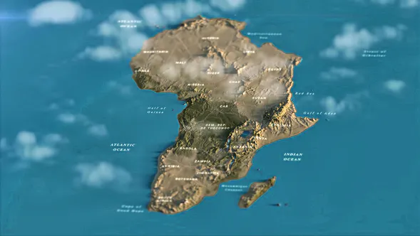 非洲地图PPAfrica Map PP-PR模板