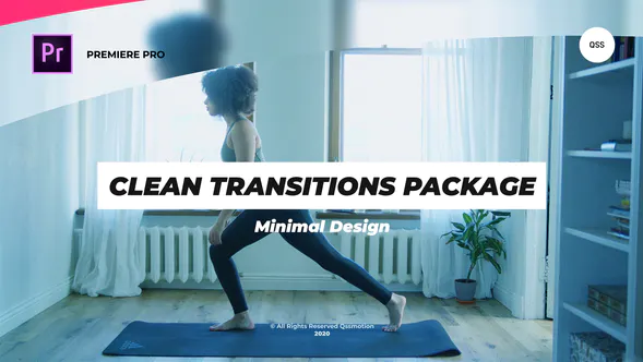Premiere Pro 的干净过渡包Clean Transitions Package For Premiere Pro-PR模板