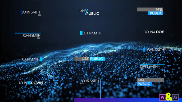 简单现代文字Simple and Modern Lower Third-PR模板