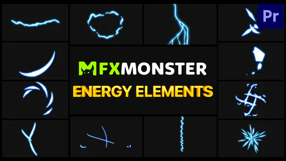 爆破能量元素 | Premiere Pro MOGRT BlastEnergy Elements-PR模板