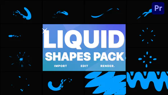 液体形状包| Premiere Pro MOGRTLiquid Shapes Pack-PR模板