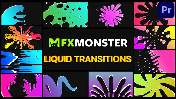 液体过渡Liquid Transitions | Premiere Pro MOGRT-PR模板