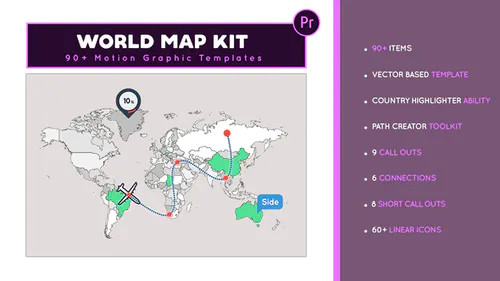 世界地图套件World Map kit-PR模板