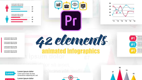 Premiere Pro 的统计信息图表 Vol.34Statistic Infographics-PR模板