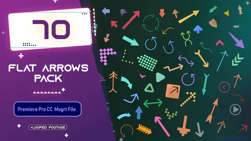 扁平箭头 MOGRT 包Flat Arrows MOGRT Pack-PR模板