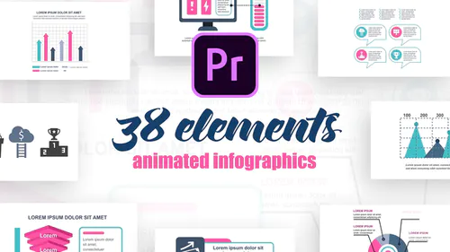 Premiere Pro 的启动信息图表 Vol.29Startup Infographics-PR模板