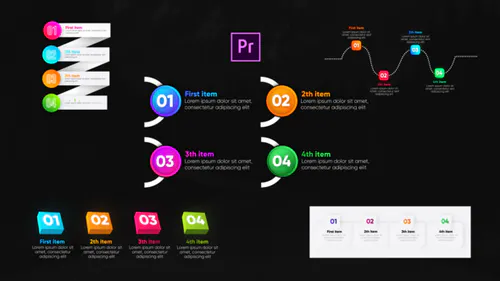 信息图表时尚列表 – Premiere Pro Infographic Trendy Lists-PR模板