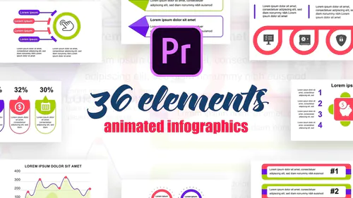 Premiere Pro 的统计信息图表 Vol.5 Statistic Infographics -PR模板
