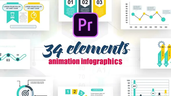 Premiere Pro 的信息图表 Vol.16Infographics-PR模板