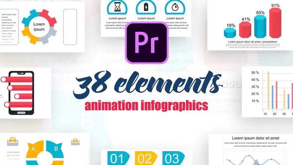 Premiere Pro 的信息图表 Vol.19 Infographics-PR模板