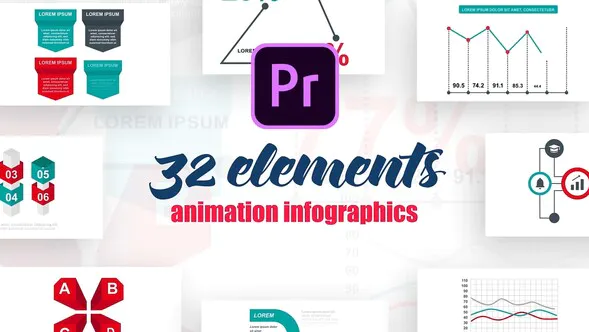 Premiere Pro 的信息图表 Vol.15 Infographics-PR模板