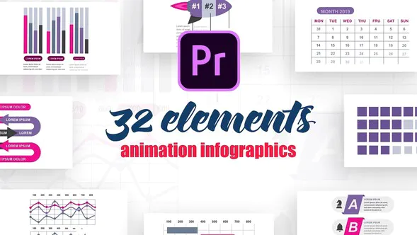 Premiere Pro 的信息图表 Vol.14 Infographics-PR模板