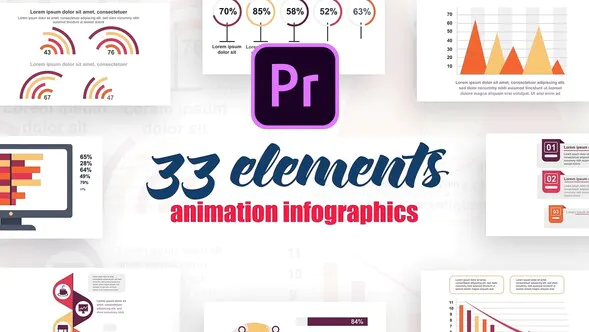 Premiere Pro 的信息图表 Vol.11 Infographics-PR模板