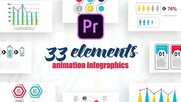 Premiere Pro 的信息图表 Vol.12 Infographics-PR模板