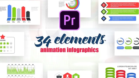 Premiere Pro 的信息图表 Vol.13 Infographics-PR模板