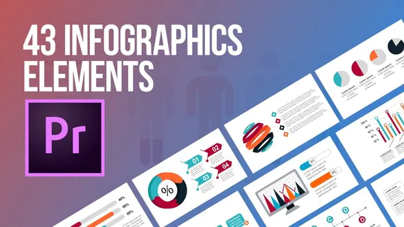 43 个信息图表元素 43 Infographics Elements-PR模板