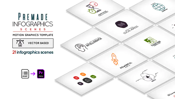 预制信息图场景Premade Infographic Scenes-PR模板