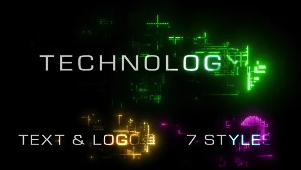 技术包（徽标和标题）Technology Reveal Pack (Logos & Titles)-PR模板