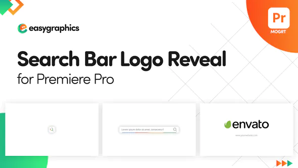 Premiere Pro 的搜索栏徽标显示Search Bar Logo Reveal for Premiere Pro-PR模板