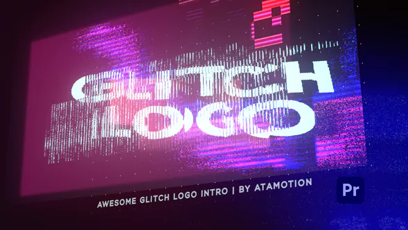 小故障标志介绍Glitch Logo Intro-PR模板