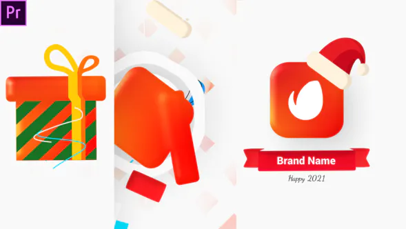 圣诞礼物标志Christmas Gift Logo-PR模板