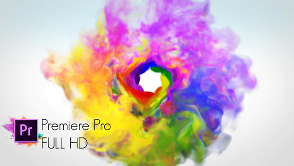 彩色烟雾标志展示 – Premiere Pro Colorful Smoke Logo Reveal-PR模板