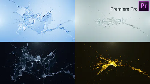 水溅标志展示 – Premiere Pro Water Splash Logo Reveal-PR模板