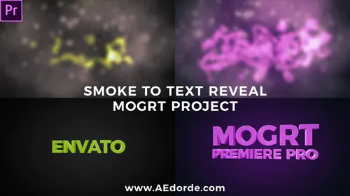 商业电影摄影灰尘幻想火Smoke To Text Reveal (Mogrt)-PR模板