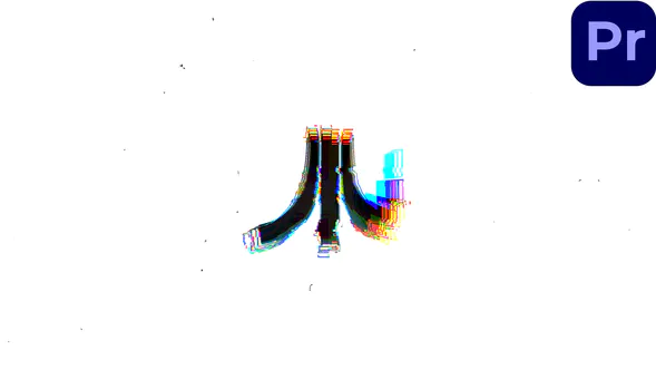 Premiere Pro 的快速像素故障标志Fast Pixel Glitch Logo for Premiere Pro-PR模板