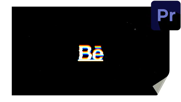 搜索故障标志 MogrtSearch Glitch Logo Mogrt-PR模板