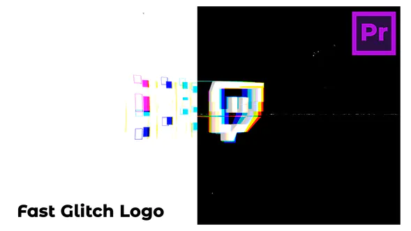 Premiere Pro 的快速故障标志Fast Glitch Logo for Premiere Pro-PR模板