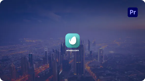 Premiere Pro 的平面标志Flat Logo For Premiere Pro-PR模板