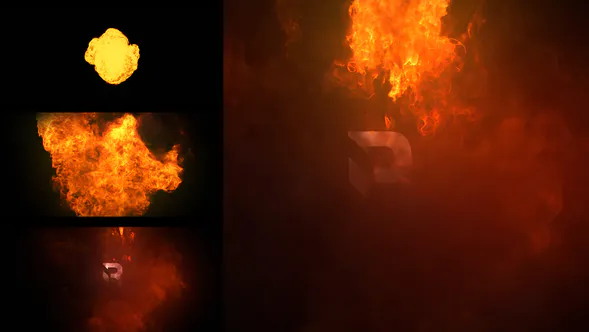 为 Premiere Pro 展示 Fire 标志Fire Logo Reveal-PR模板