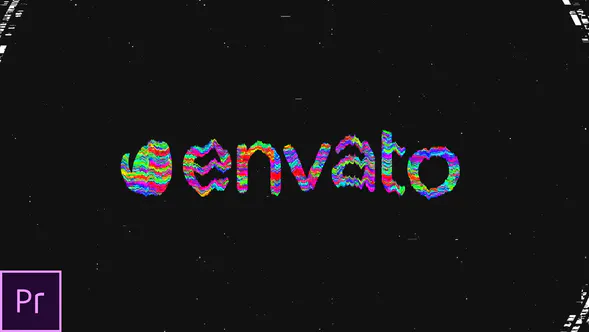 快速故障标志 4KQuick Glitch Logo 4K-PR模板