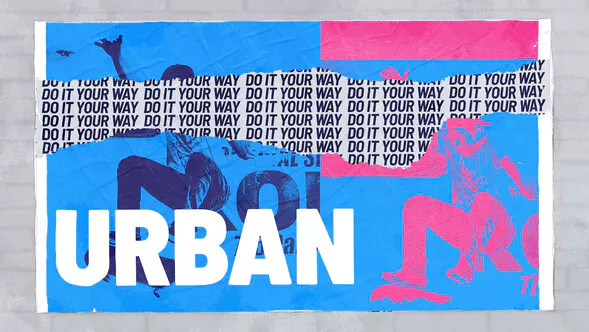 海报撕掉标志显示Poster Rip Off Logo Reveal-PR模板