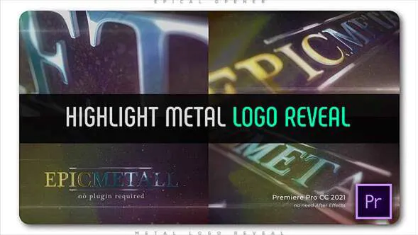 突出显示金属标志Highlight Metal Logo Reveal-PR模板