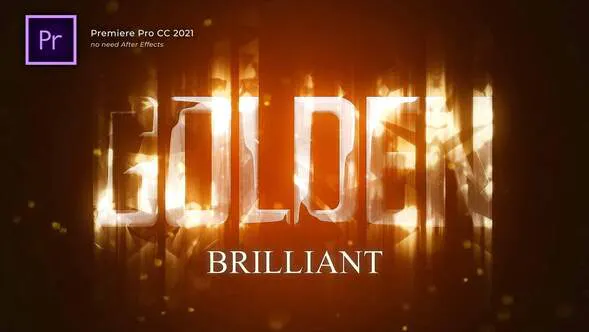 金光闪闪的标志展示Golden Brilliant Logo Reveal-PR模板